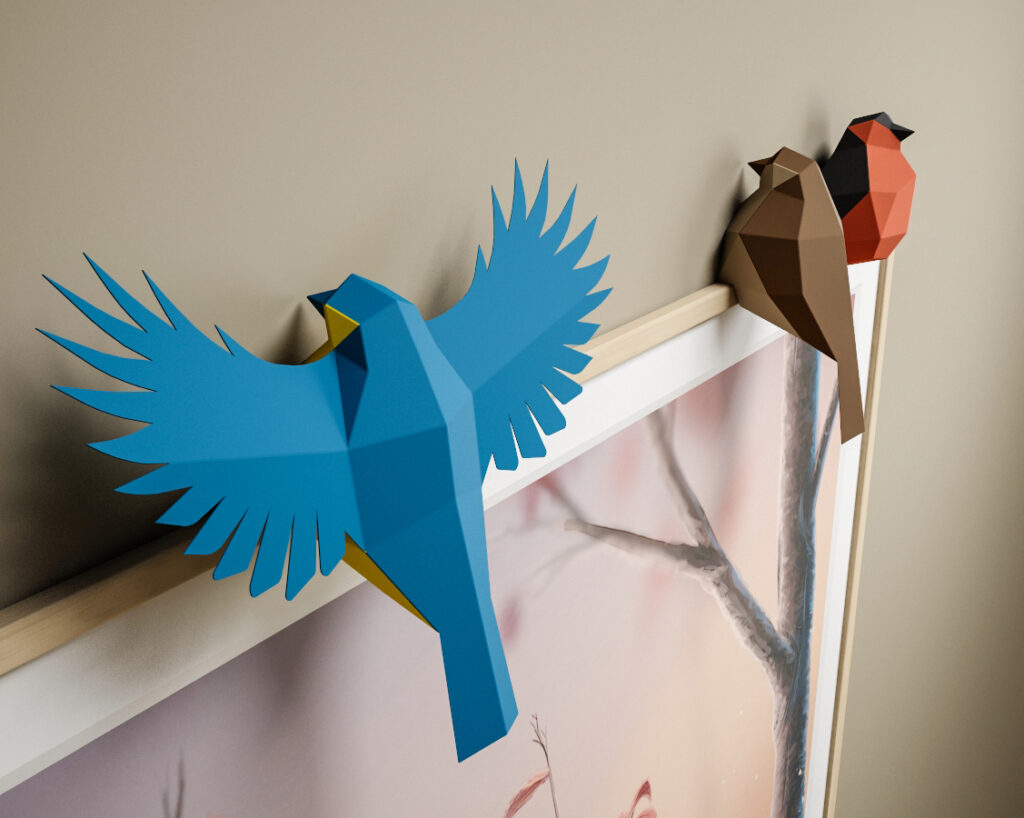 paper sculpture bird