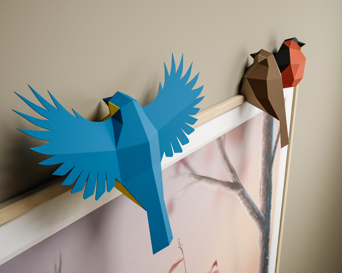 paper sculpture bird