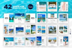 travel instagram template design