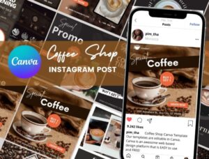 coffee instagram template design