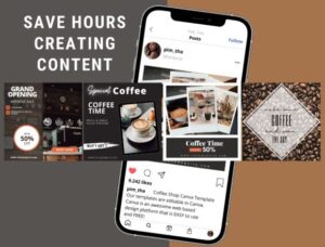 instagram story template background coffee